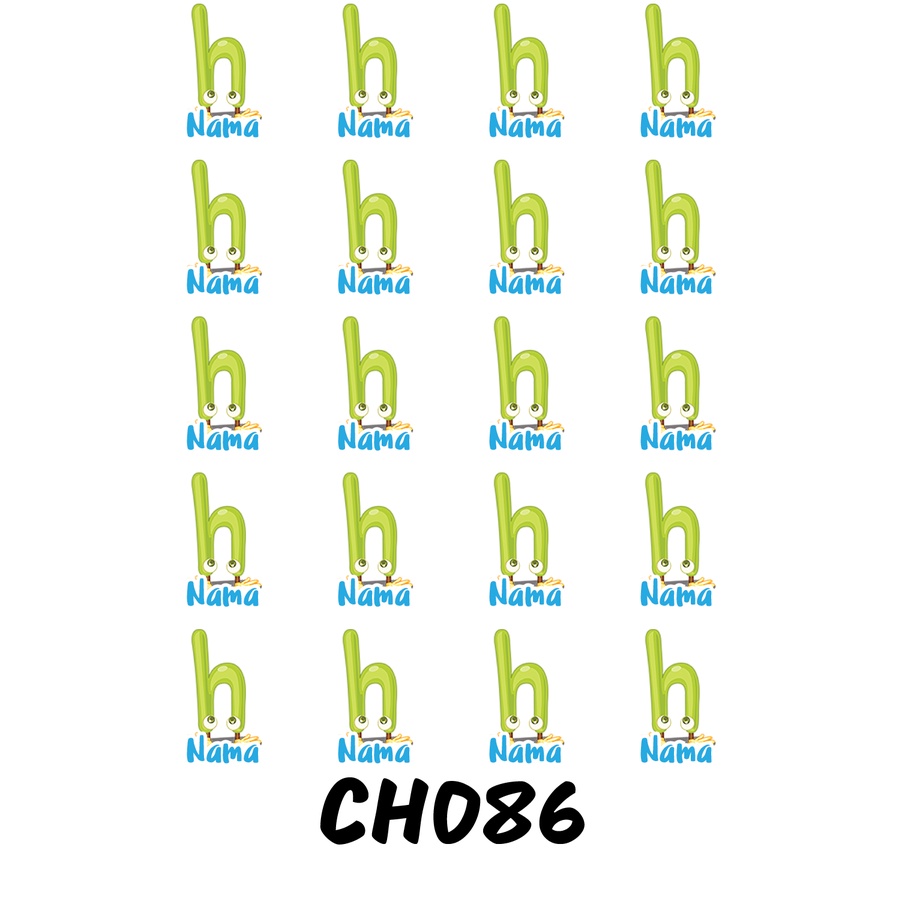 

Sticker Nama Cutting Label Waterproof Tahan Air Huruf 86 (CH086)