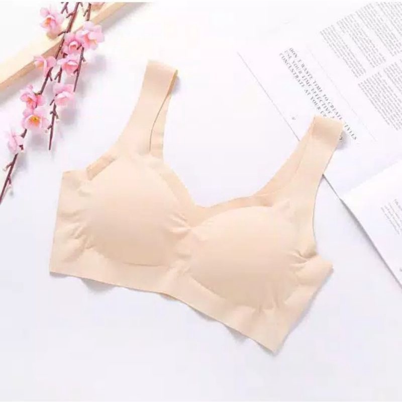 JAPAN ZERO FEEL SEAMLESS BRA POLOS TANPA KAWAT ELASTIS NYAMAN DIPAKAI