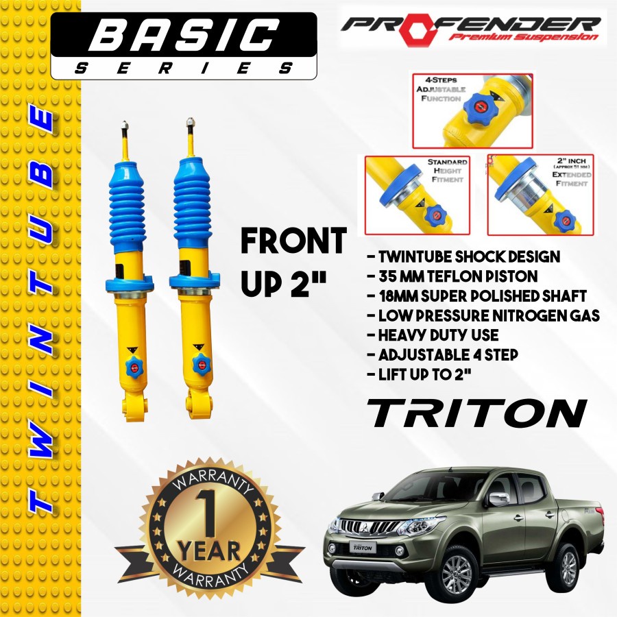 SHOCKBREAKER MOBIL MITSUBISHI TRITON 14+ PROFENDER TWINTUBE DEPAN SUSPENSI