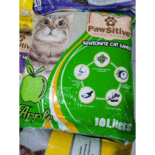 (GOSEND) pasir kucing pawsitive 10litter / Cat litter Gumpal Wangi Pawsitive