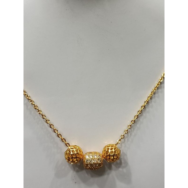 kalung buah berlapis emas 18k/kalung fhesion wanita