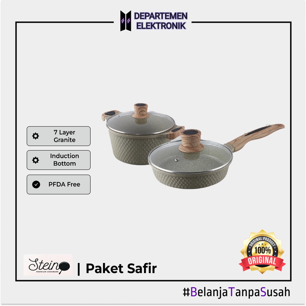 STEIN COOKWARE SET PAKET SAFIR MURAH BANGET / GARANSI RESMI