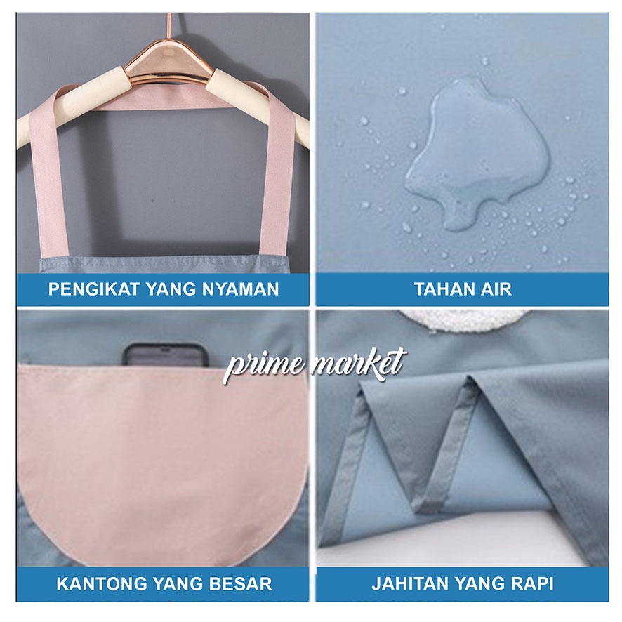 [BISA COD] 1 Pcs Celemek Masak Anti Air / Apron Masak Premium Waterproof / Celemek Dapur / Apron Dapur