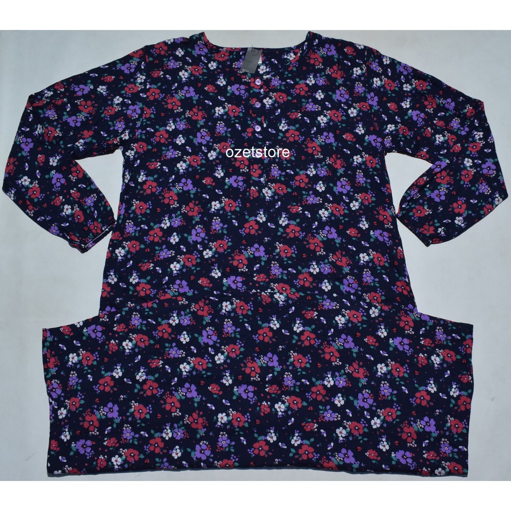 Daster Wanita Lengan Panjang Navy Motif St.Yves CC34 ORIGINAL