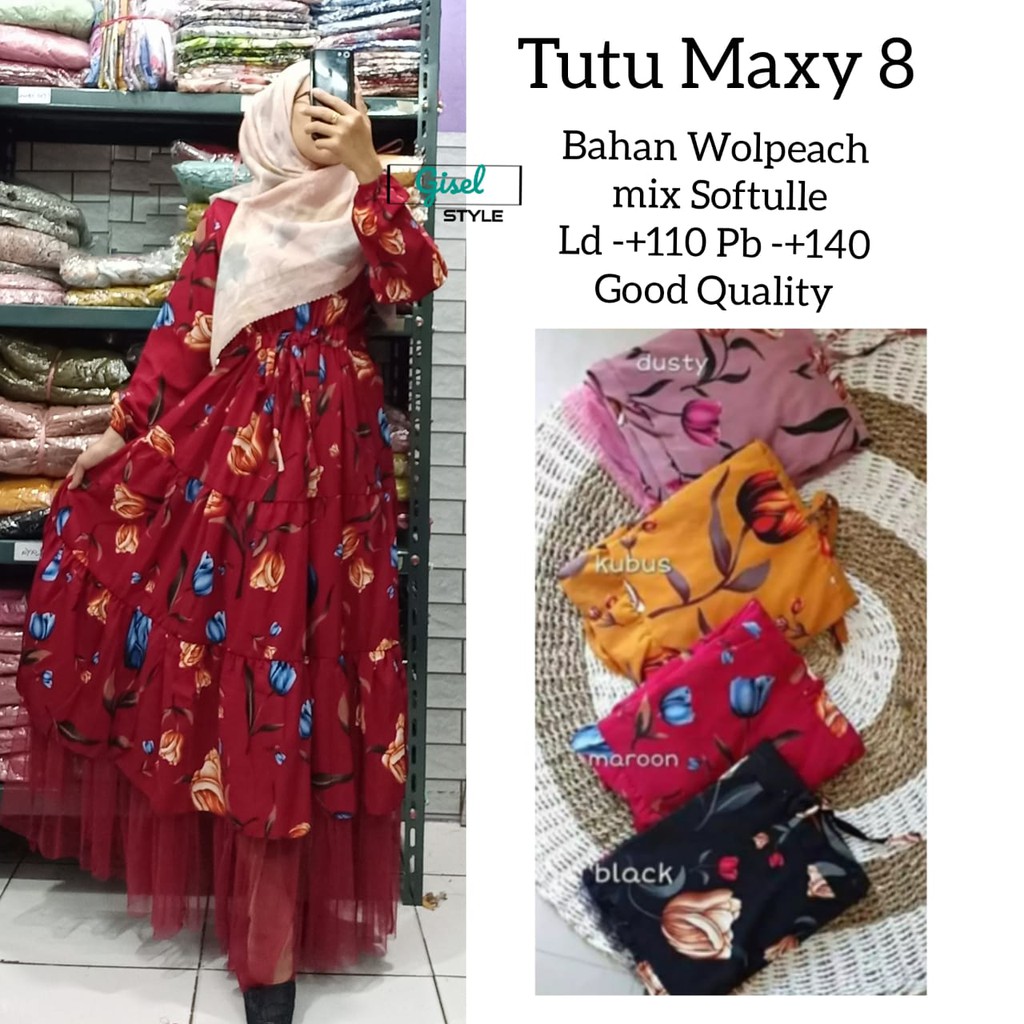 TUTU MAXY 8 TULIP PREMIUM MONALISA GOOD QUALITY