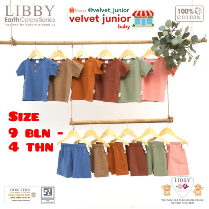 Libby Earth Colors Series 3 (Setelan Oblong Pendek) 1 Setel/Pack