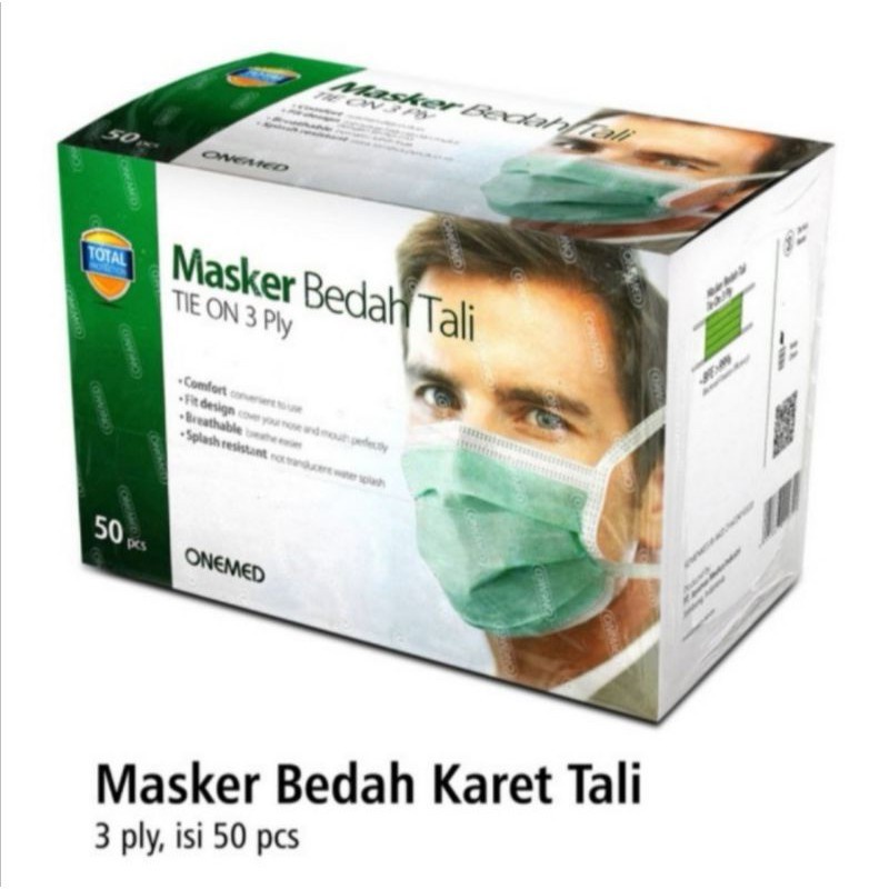 surgical mask tie / masker tali onemed tie 3-apply - masker karet onemed masker kesehatan - masker rumah sakit