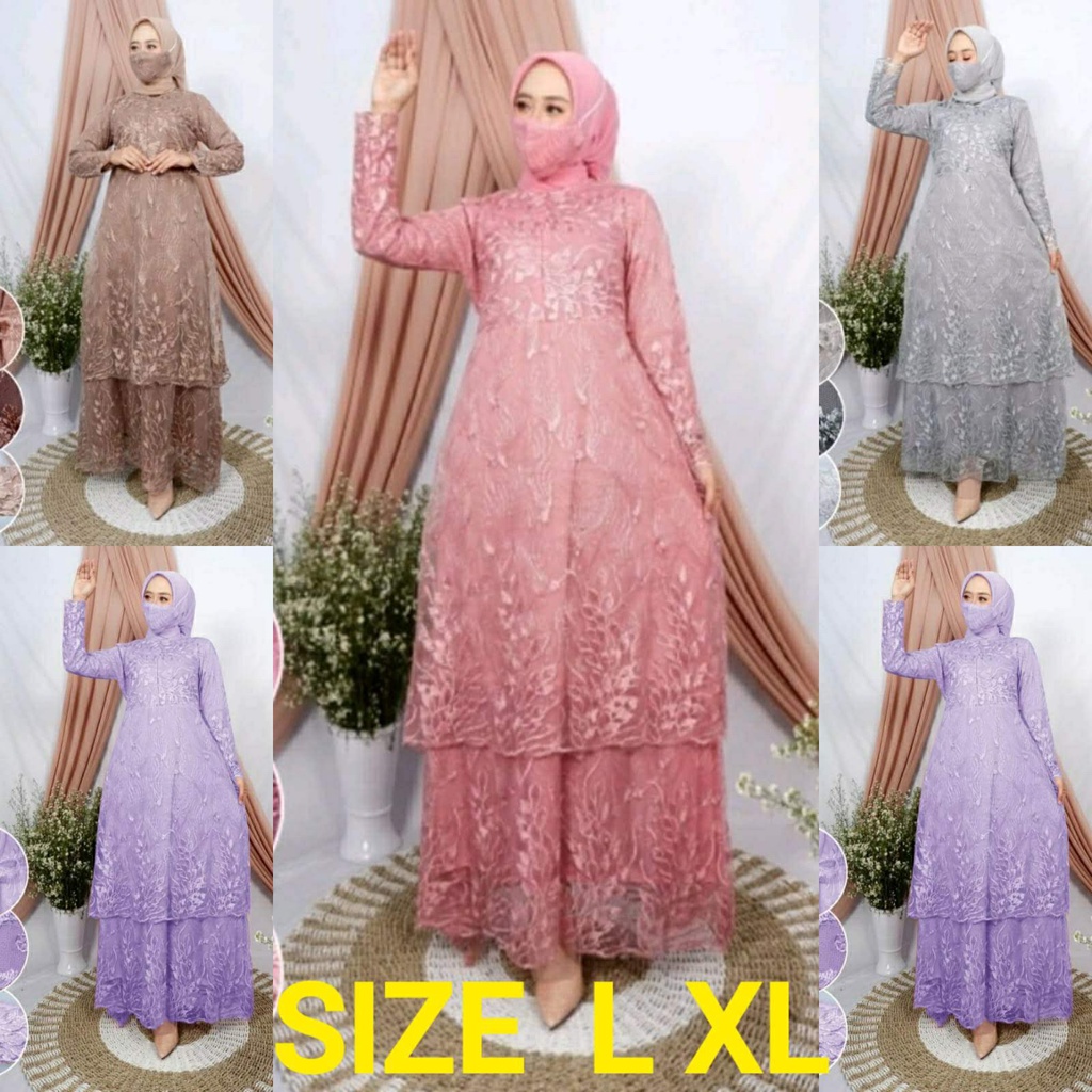 DRESS MUSLIM GAMIS PESTA LEBARAN KONDANGAN ANDIN as