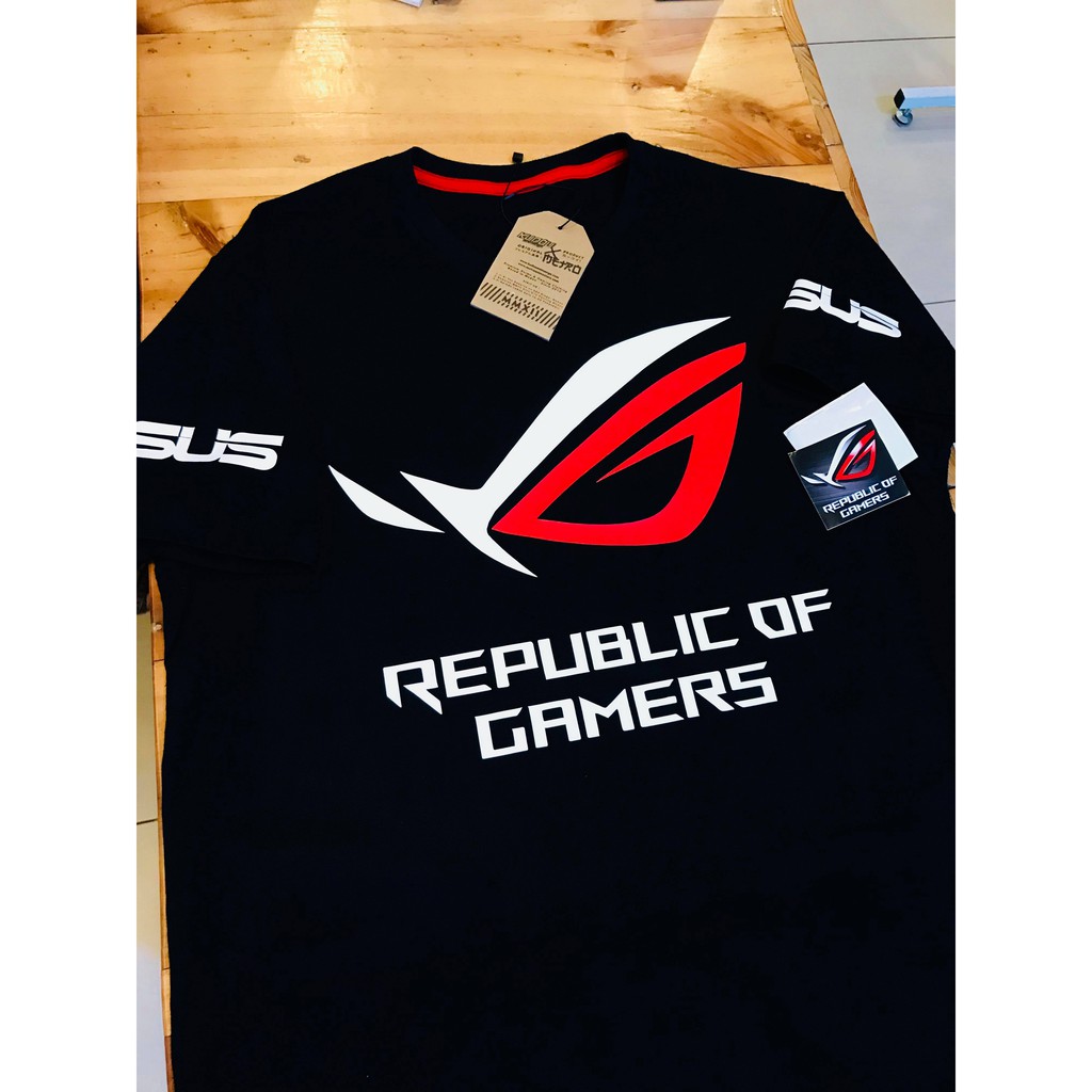 Kaos anak Gamer ASUS ROG Black Republic of Gamers Ready stock