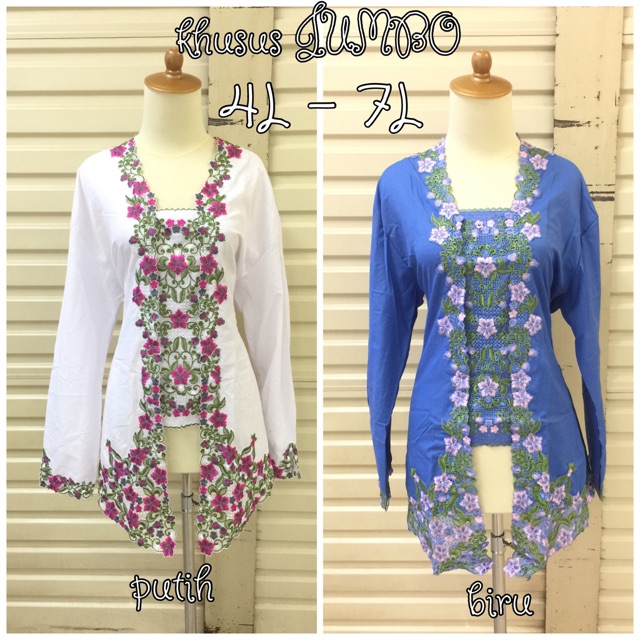  Kebaya  Kutubaru JUMBO  SIZE KK12 Tangan Panjang Kebaya  