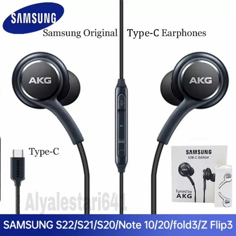 SAMSUNG GALAXY S22 5G HEADSET ORIGINAL EARPHONE AKG TYPE C ORI