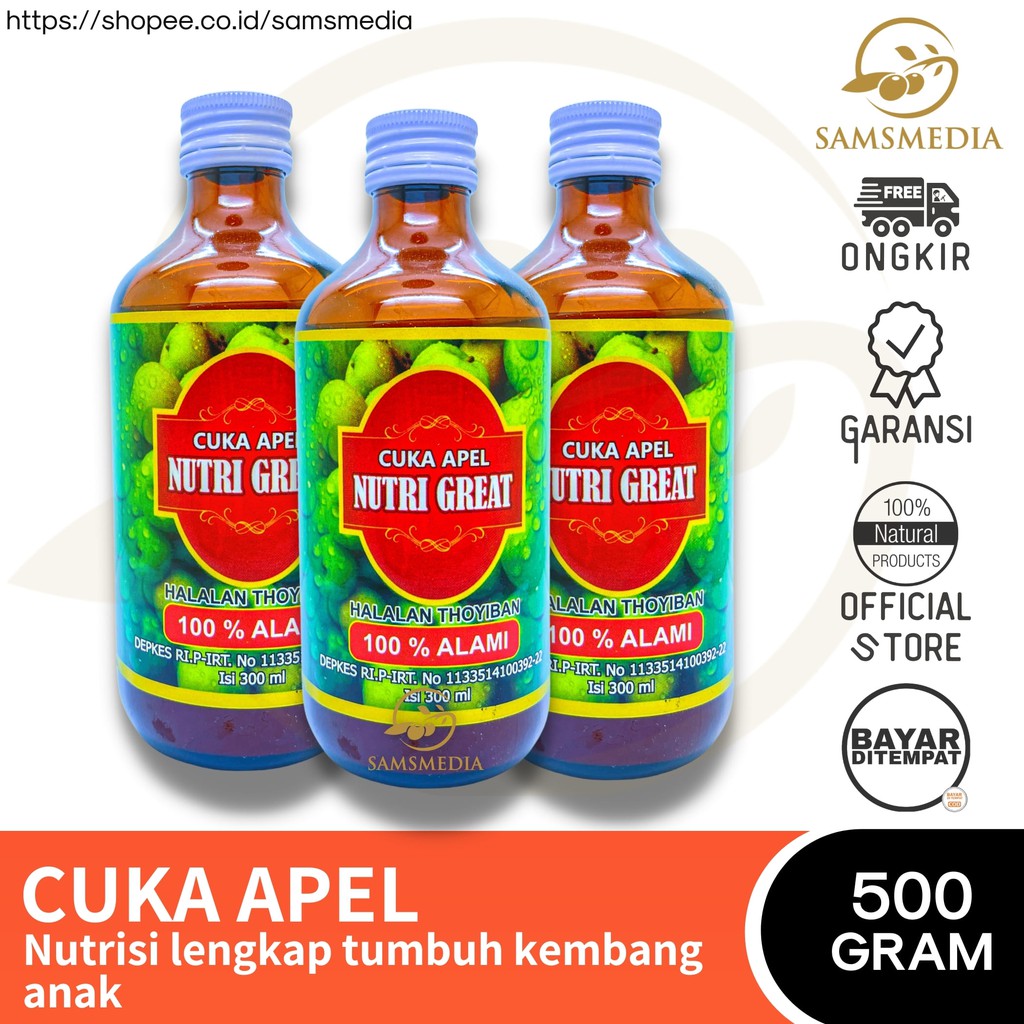 Jual Cuka Apel Nutri Great Cuka Buah Tanpa Pengawet Multi Khasiat Samsmedia Indonesia