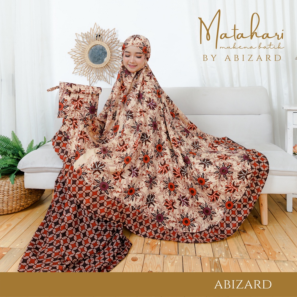 Abizard Mukena Dewasa Rayon Premium Terbaru Batik AZZURA Variasi Rampel jumbo