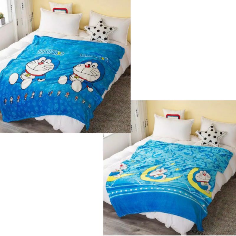 Selimut Bulu Karakter Doraemon | Selimut Motif Doraemon