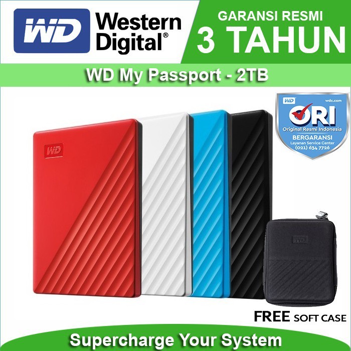 WD My Passport NEW Model 2TB - HD HDD Hardisk Eksternal External 2.5&quot;