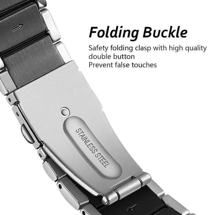 STRAP TALI JAM TANGAN - STAINLESS STYLE TWOTONE - FOR SAMSUNG WATCH GALAXY ACTIVE 2