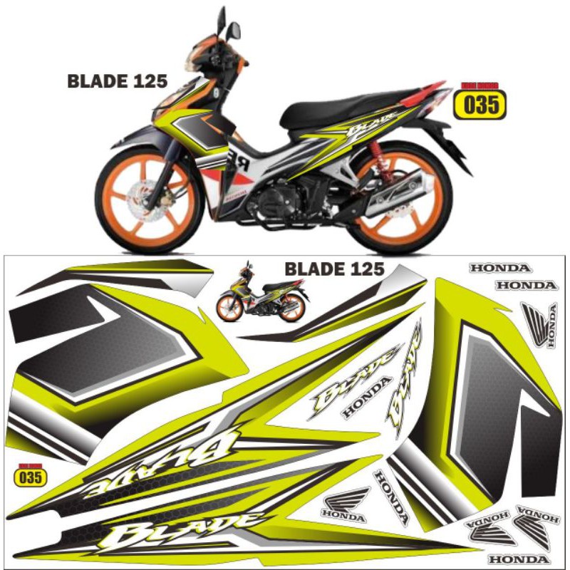 sticker striping variasi blade 125 new variasi semifull 2