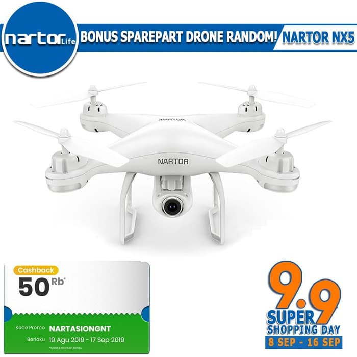 Drone Nartor NX5 dual GPS FPV 720p