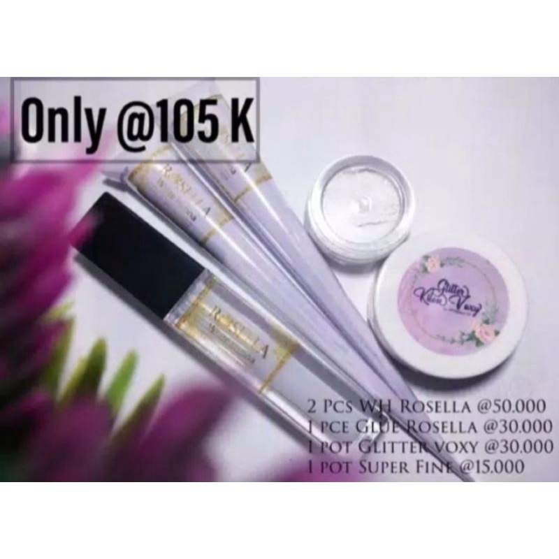 PAKET HEMAT Rosella White Henna Premium Waterproof (WHITE LOOK & GOLD LOOK)