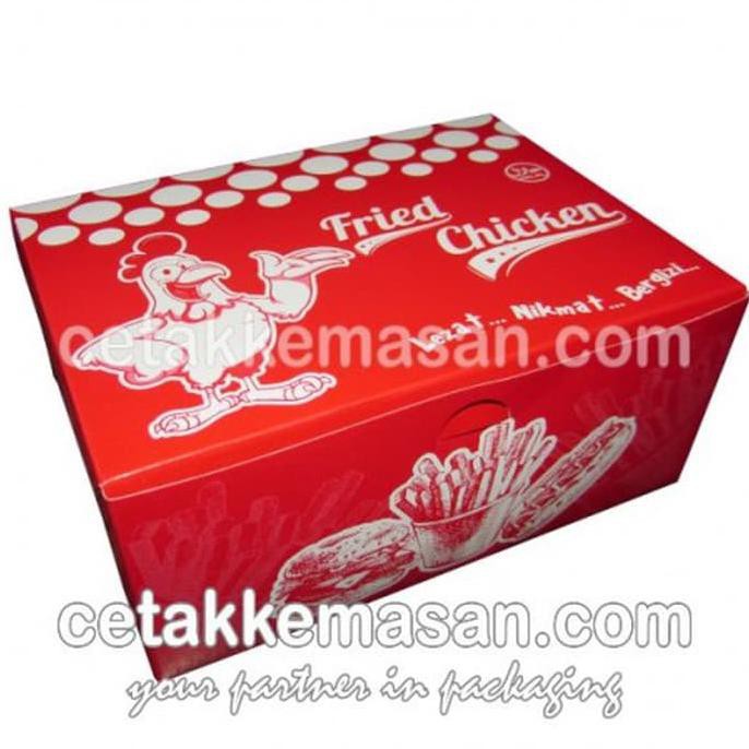 

(BAYAR DITEMPAT) DUS BOX FRIED CHICKEN UK 15.5X11.5X6.6 CM C2155