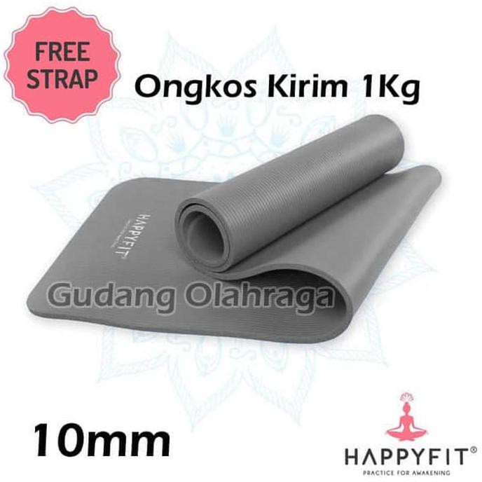 Matras Yoga Happyfit Nbr 10Mm / Yoga Matt / Matras Senam Tebal 10Mm
