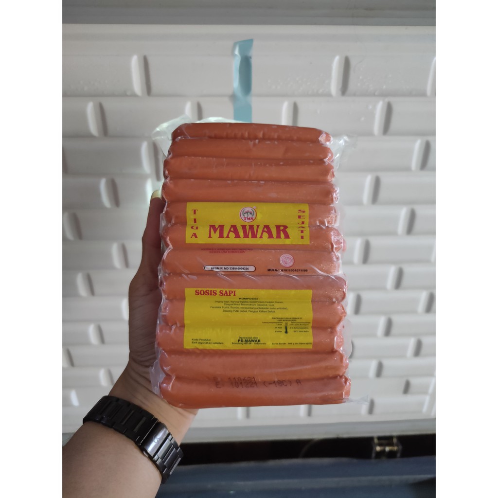 

sosis sapi mawar (tiga mawar) 800 gram