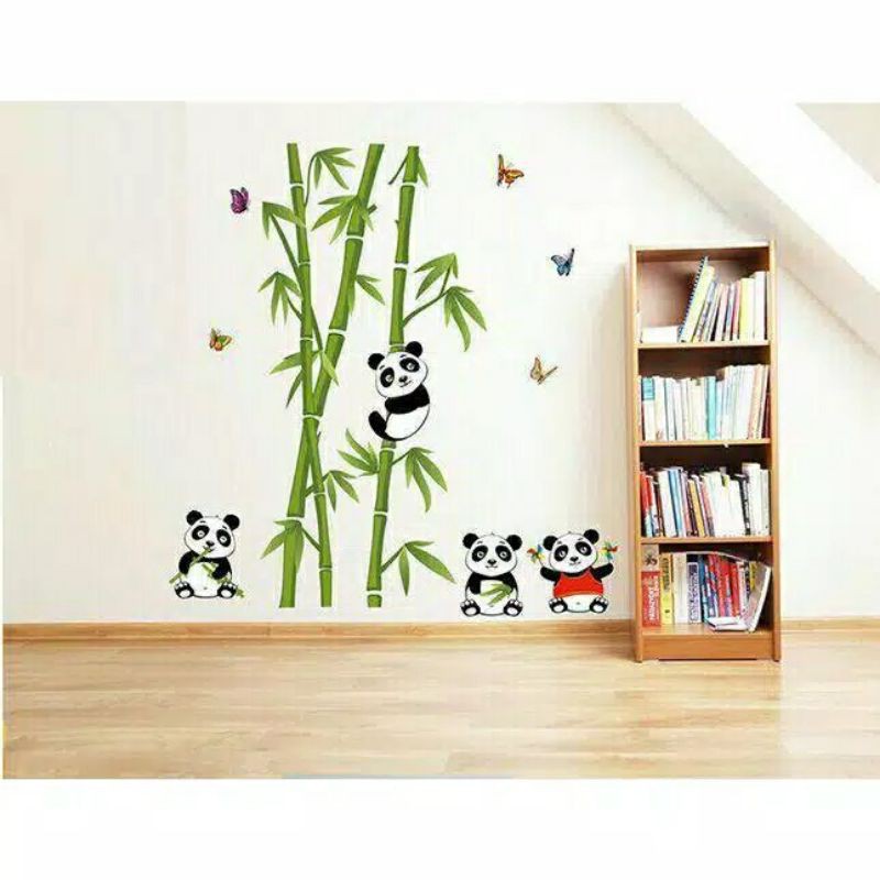 BAMBOO PANDA WALLSTICKER WALL STICKER STIKER DINDING PANDA BAMBU