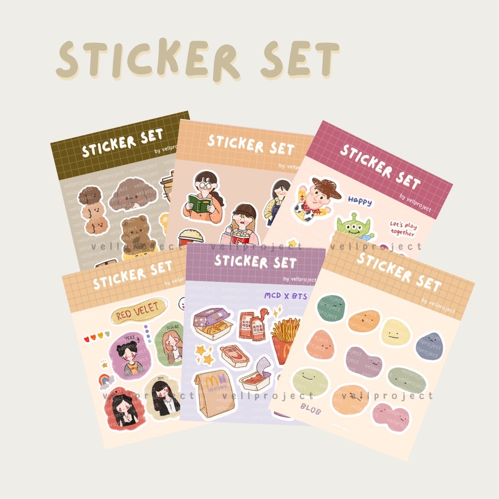 

Stiker Mini Set Kawaii lucu (PART 1)