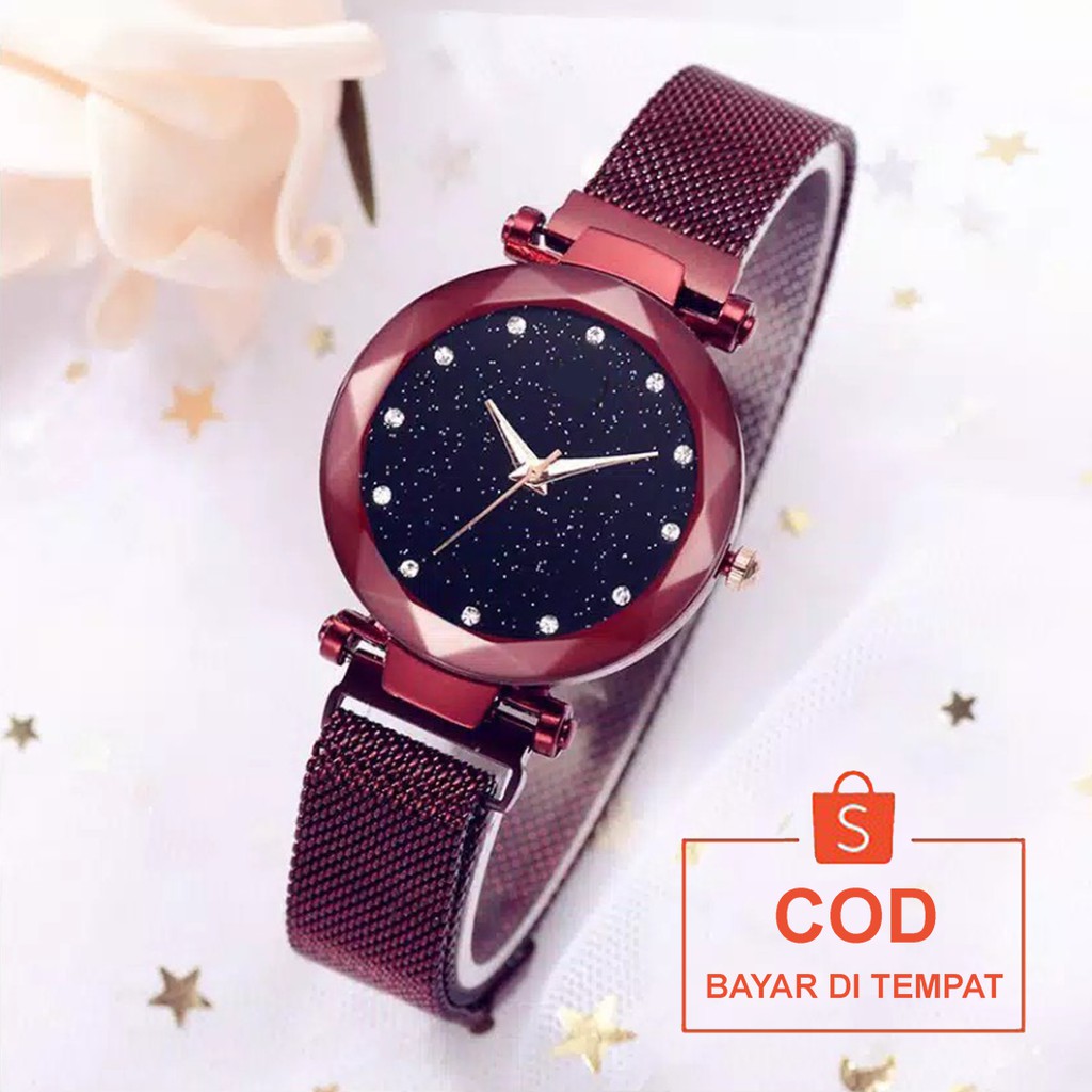 ✅COD Jam Tangan Rantai Magnet Analog Watch Aksesoris Fashion Wanita Cewek Anti Air Murah Couple Original