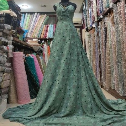 Kain Cey Airflow Crinkle Stretch Motif Bunga Floral