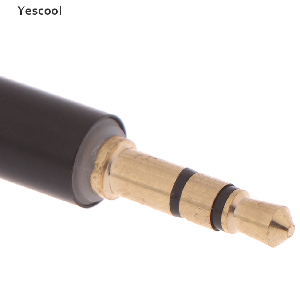 Yescool 1pc Adapter Konverter Audio Stereo 3 Pole Male Ke 4 Pole 3 Ring Female 3.5mm