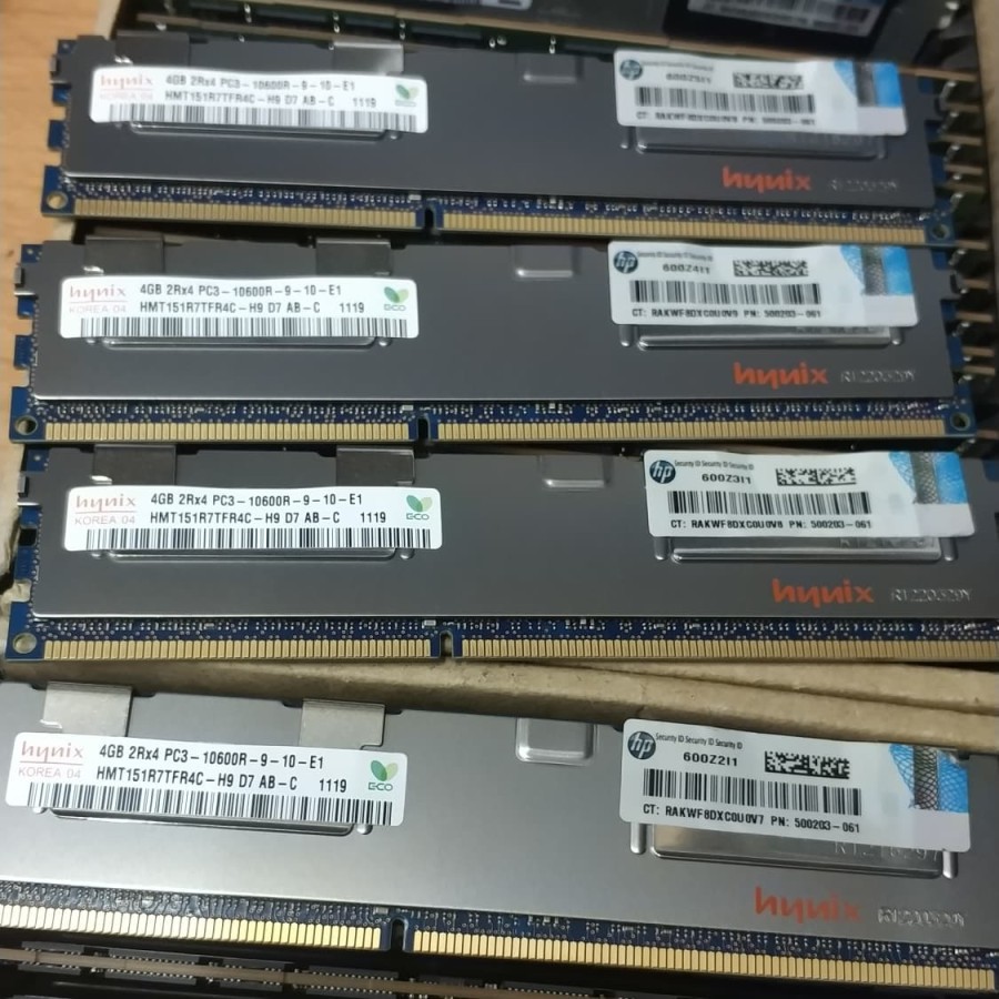 Memory Ram server 4Gb DDR3 2Rx4 Pc3-10600R Ecc Reg Hynix HP khusus buat pc server