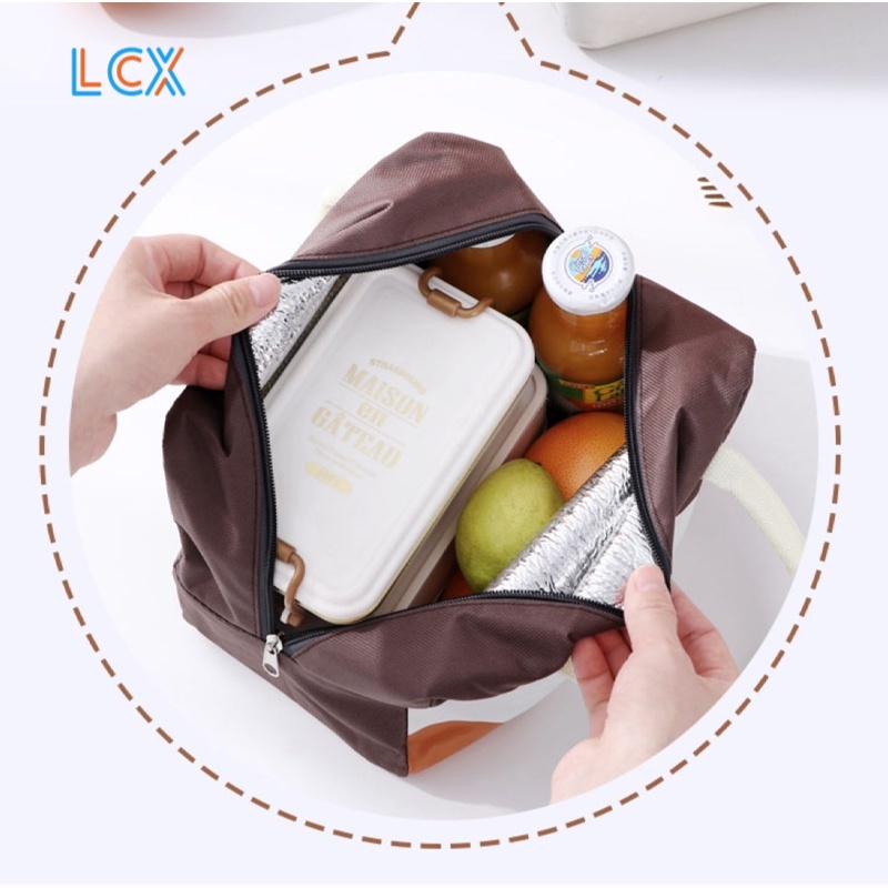 LCX New Tas Bekal Anak / Lunch Bag Sekolah / Tas Bekal Lunch Cooler Bag Box VS-28