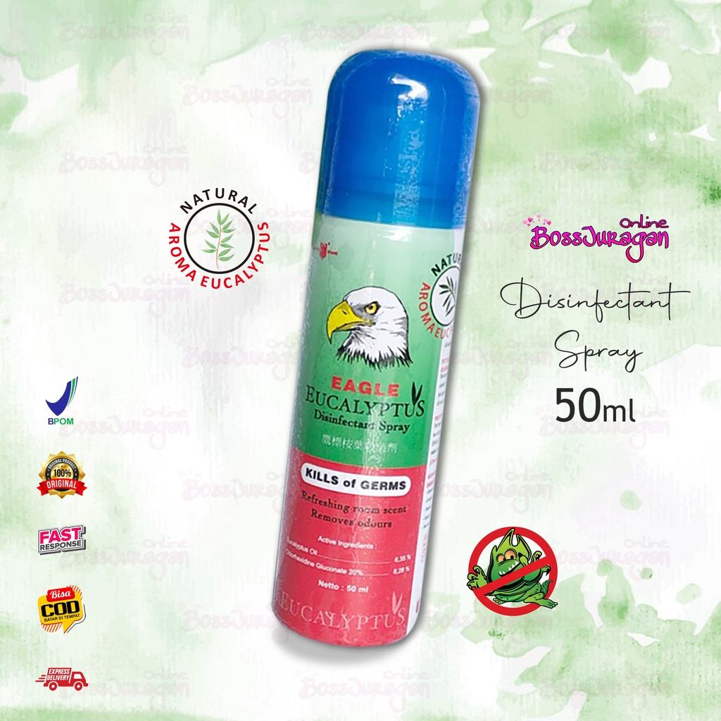 (BOSS) 50ml - EAGLE EUCALYPTUS Disinfectant Spray - EAGLE Disinfektan Spray