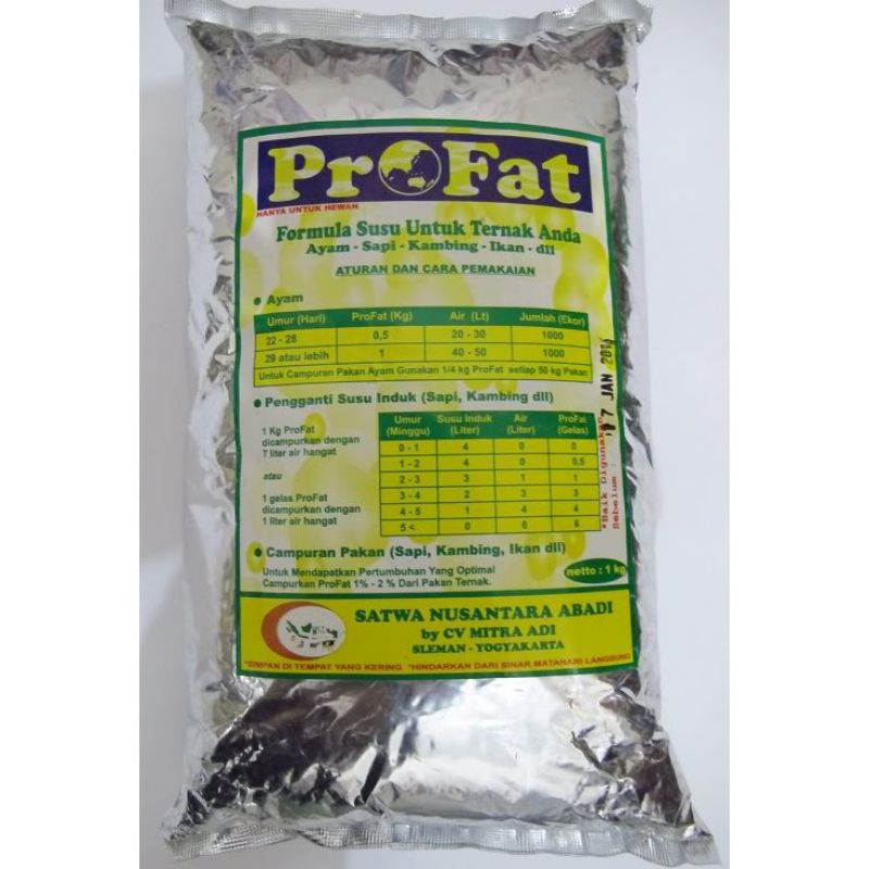 

Susu Ternak PROFAT 1 Kg