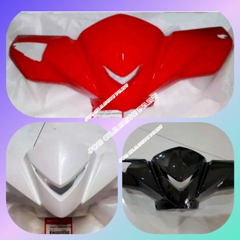 batok kepala depan motor honda blade 110 lama warna hitam putih merah