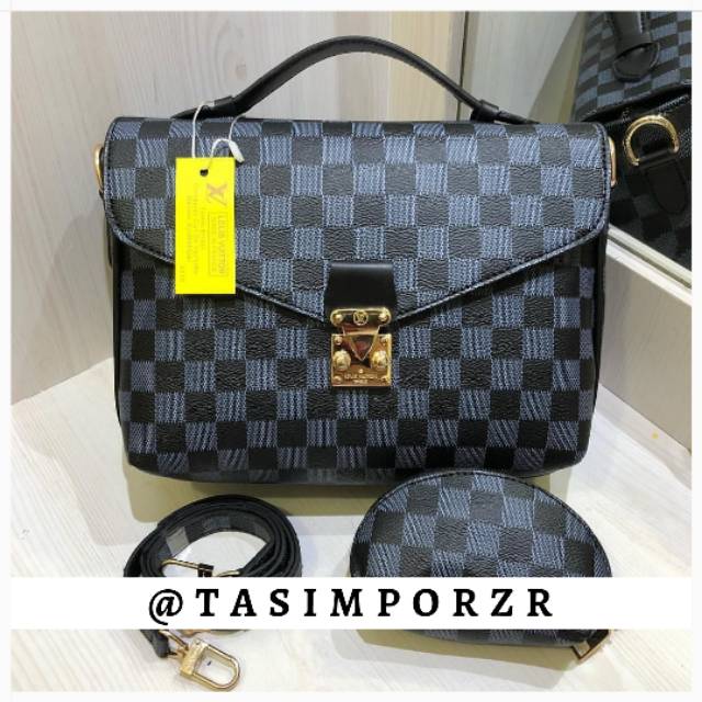 TERMURAH  TAS LV Metis Blue Gratis Pouch💯 % Original Import - Tas Selempang premium realpict