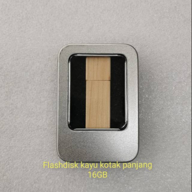 Flashdisk kotak kayu panjang usb 16gb real