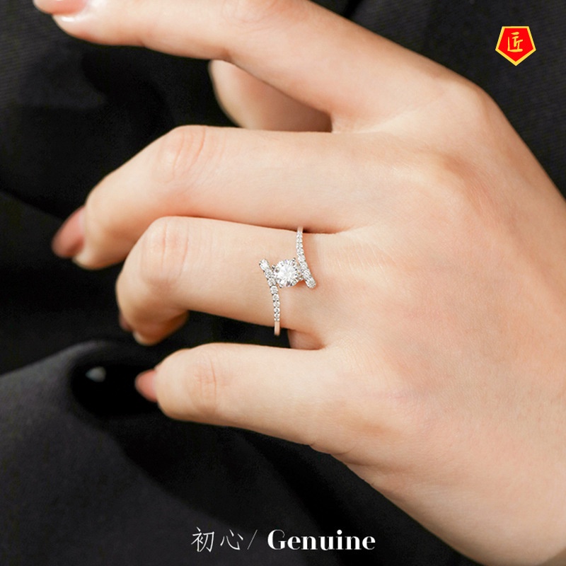 [Ready Stock]Creative Personality 2 Karat Moissanite Ring