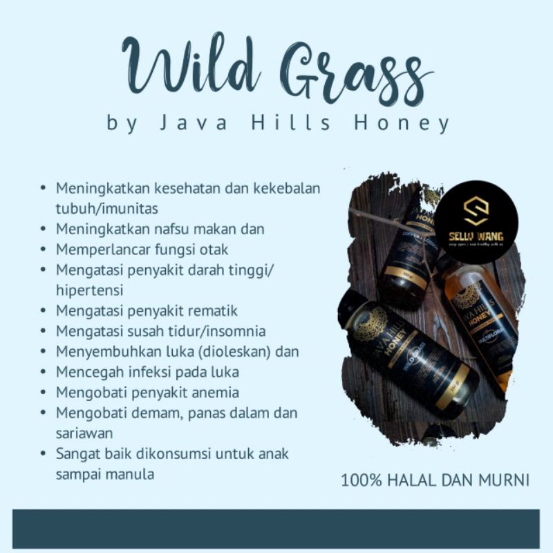 

Wild Grass Honey 350gr Java Hills (COD) MADU nektar Rumput