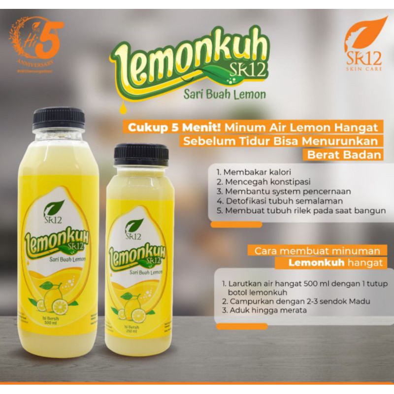 

Lemonkuh SR12 Sari Buah Lemon Asli Murni Perasan Jeruk Lemon Kemasan 500 ml