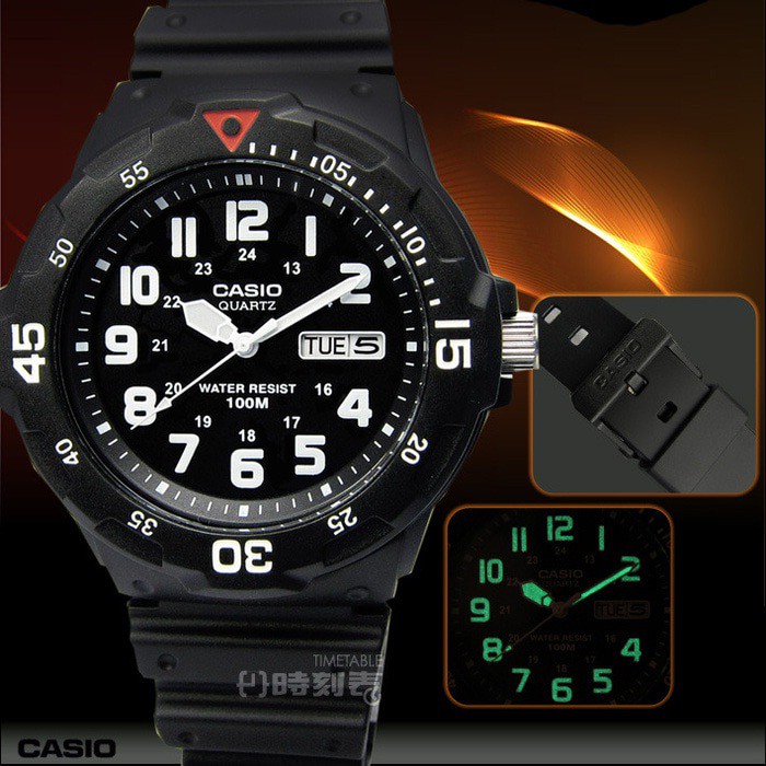 Casio Original MRW-200H Jam Tangan Pria - Analog - Karet - Hitam