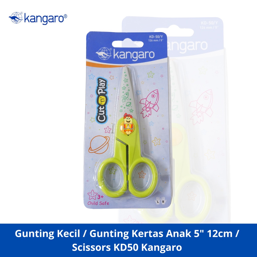 

Gunting Kecil / Gunting Kertas Anak 5" 12cm / Scissors KD50 Kangaro