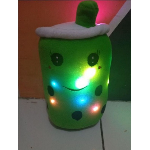 Boneka Boba Led Nyala Ukuran Xl 40cm Bantal Boba Milx Tea Viral Lucu Nyala Pake Led Murah