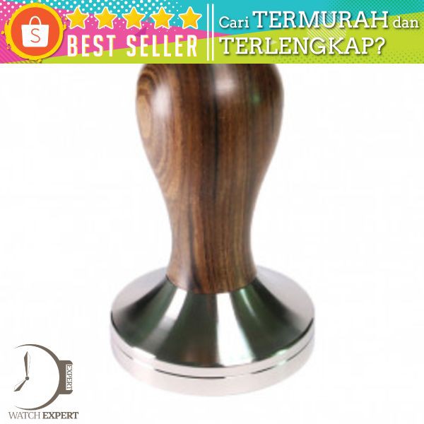 Kisshome Tamper Kopi Espresso Flat Stainless Steel Chrome Plated 51mm - KH-177 - Silver