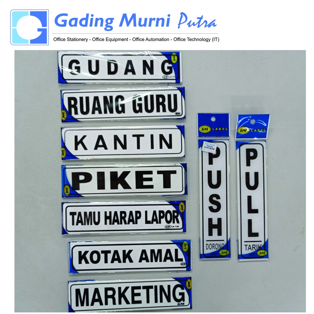 

GM Sign Label Acrylic / Akrilik Kecil