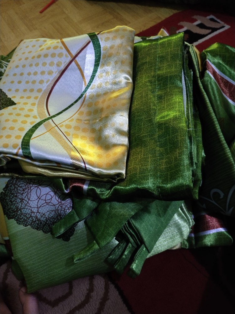 Gorden Pintu Kamar Minimalis Blackout Import Printing Coklat Pink Model Smokring Ukuran 130 X 230