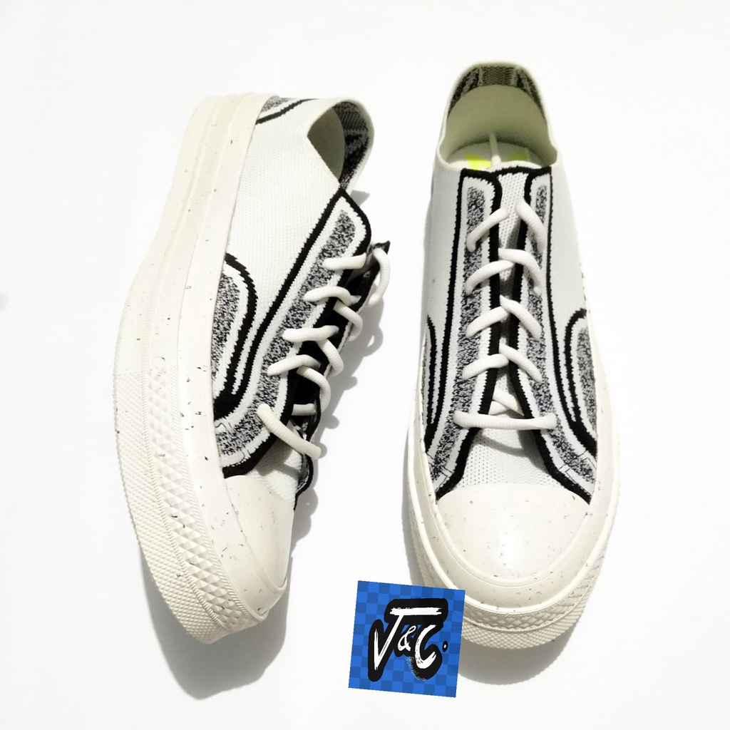 Sepatu Converse Chuck 70 70s Renew Recycled Knit Stretch Ox Egret