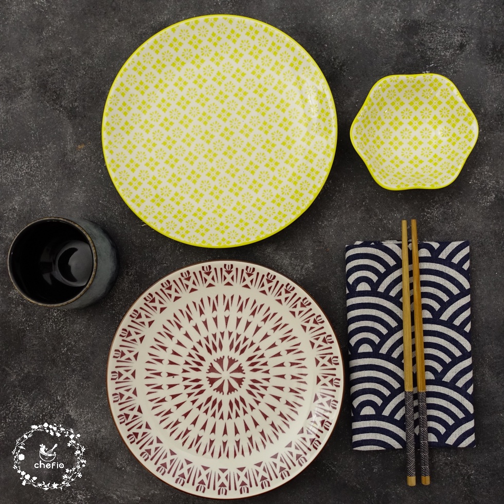 Chefio Piring Makan Bundar Keramik Akira Series / Round Dinner Plate