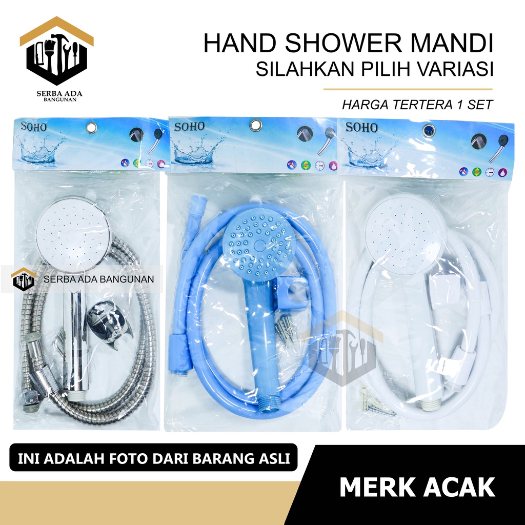 Hand Shower Mandi Warna - 1/2 Inch - High Quality PANCURAN DERAS HEMAT AIR DAN BERKUALITAS TERMURAH